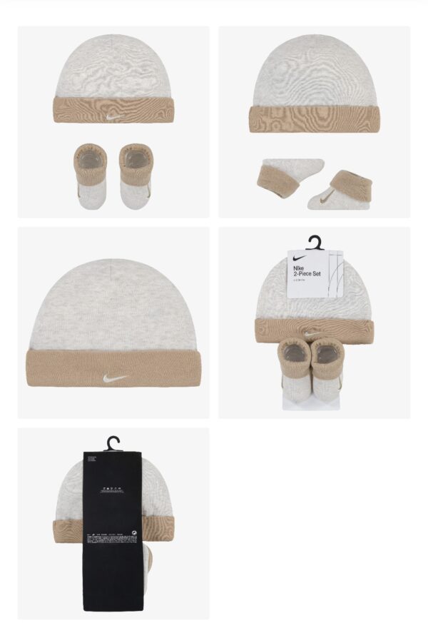 Completo berretto+ calzini- jordan bebe'(0-6 mesi) bianco/grigio/rosa/azzurro/baige - immagine 9