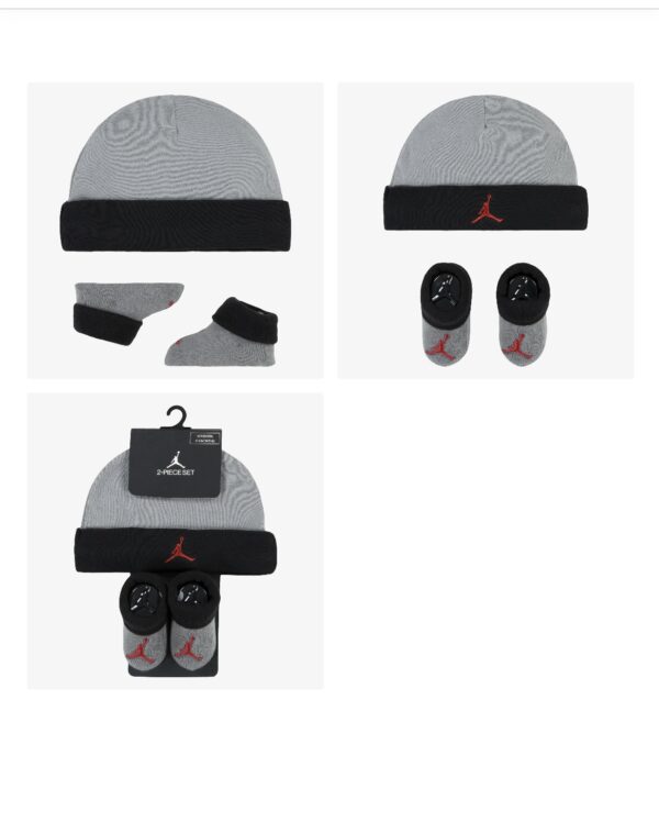 Completo berretto+ calzini- jordan bebe'(0-6 mesi) bianco/grigio/rosa/azzurro/baige