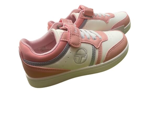 Sneakers rosa da bambina con velcro e dettagli bianchi Sergio Tacchini Coby - immagine 5