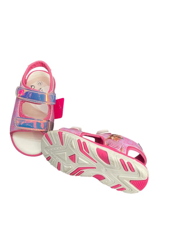 Sandali rosa da Bambina con dettagli metallizzati e stampa Barbie - immagine 2