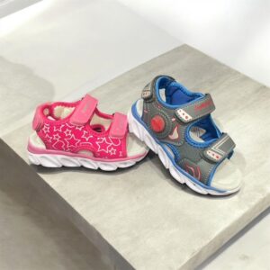 BALDUCCI SPORT SANDALI BASSI BS4380 GRIGIO/BLU E BIANCO/ROSA CON LUCI