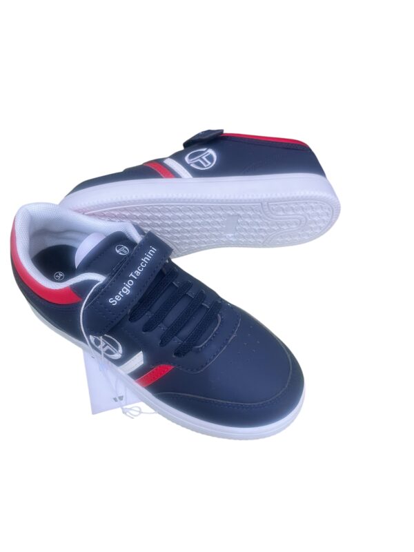 Sneakers blu da bambino con dettagli traforati Sergio Tacchini Coby - immagine 3
