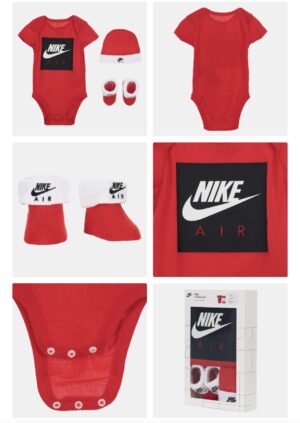 Nike Set Regalo Cappello Body e Calzini Cordinati Neonato (0-6 MESI)
