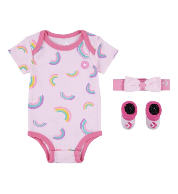 Completo Converse Rainbows 3 Pezzi Set Rosa (0-6 mesi) - immagine 2
