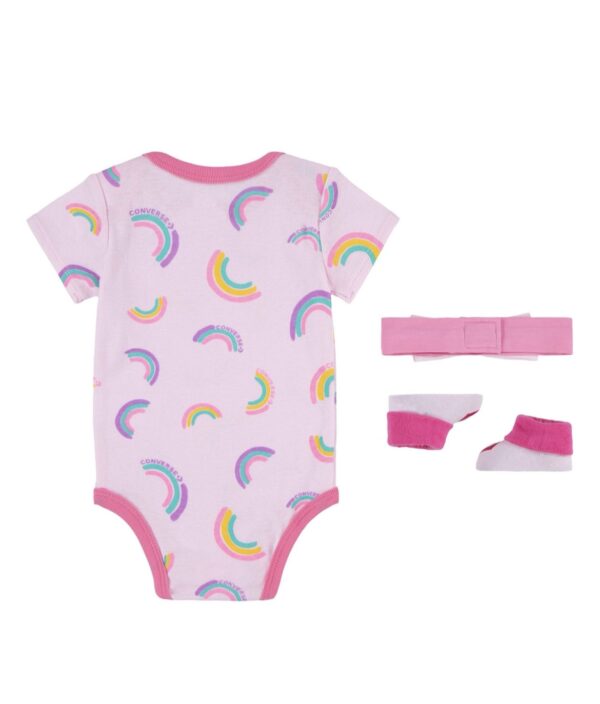Completo Converse Rainbows 3 Pezzi Set Rosa (0-6 mesi) - immagine 3
