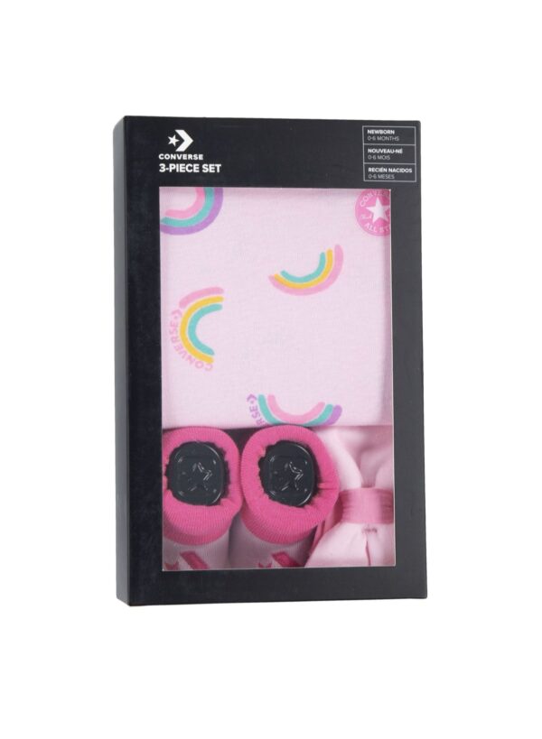 Completo Converse Rainbows 3 Pezzi Set Rosa (0-6 mesi) - immagine 4