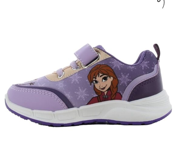 Scarpe da ginnastica bambina con luci Frozen sneakers a strappo Disney - immagine 2