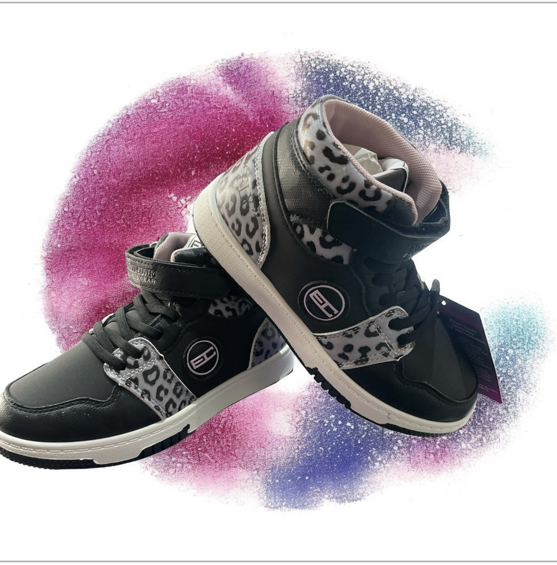 Sneakers alte Enrico Coveri nere-animalier