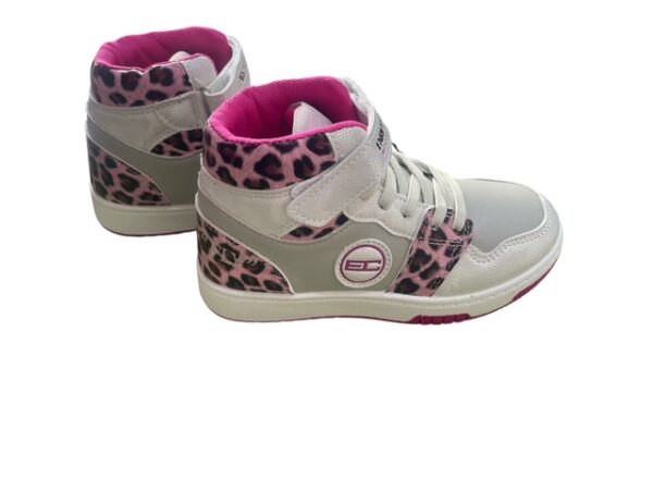 ENRICO COVERI SPORTSWEAR - Sneakers bianca o nera alta con strappo e patch posteriore  glitterati - immagine 5