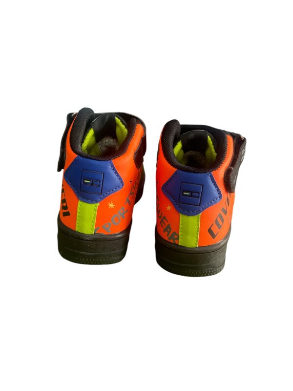 ENRICO COVERI SPORTSWEAR - Sneakers bianca o nera alta con strappo e patch posteriore  glitterati - immagine 8