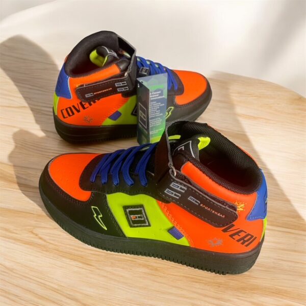 ENRICO COVERI SPORTSWEAR - Sneakers bianca o nera alta con strappo e patch posteriore  glitterati - immagine 7