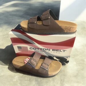 Cotton Belt Ciabatte da uomo con doppia fibbia