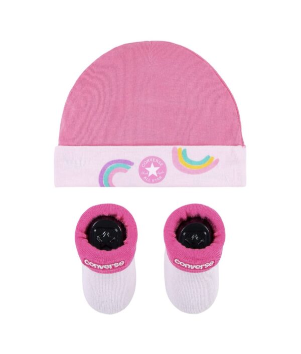 Completo berretto-babbucce-rosa CONVERSE - immagine 2