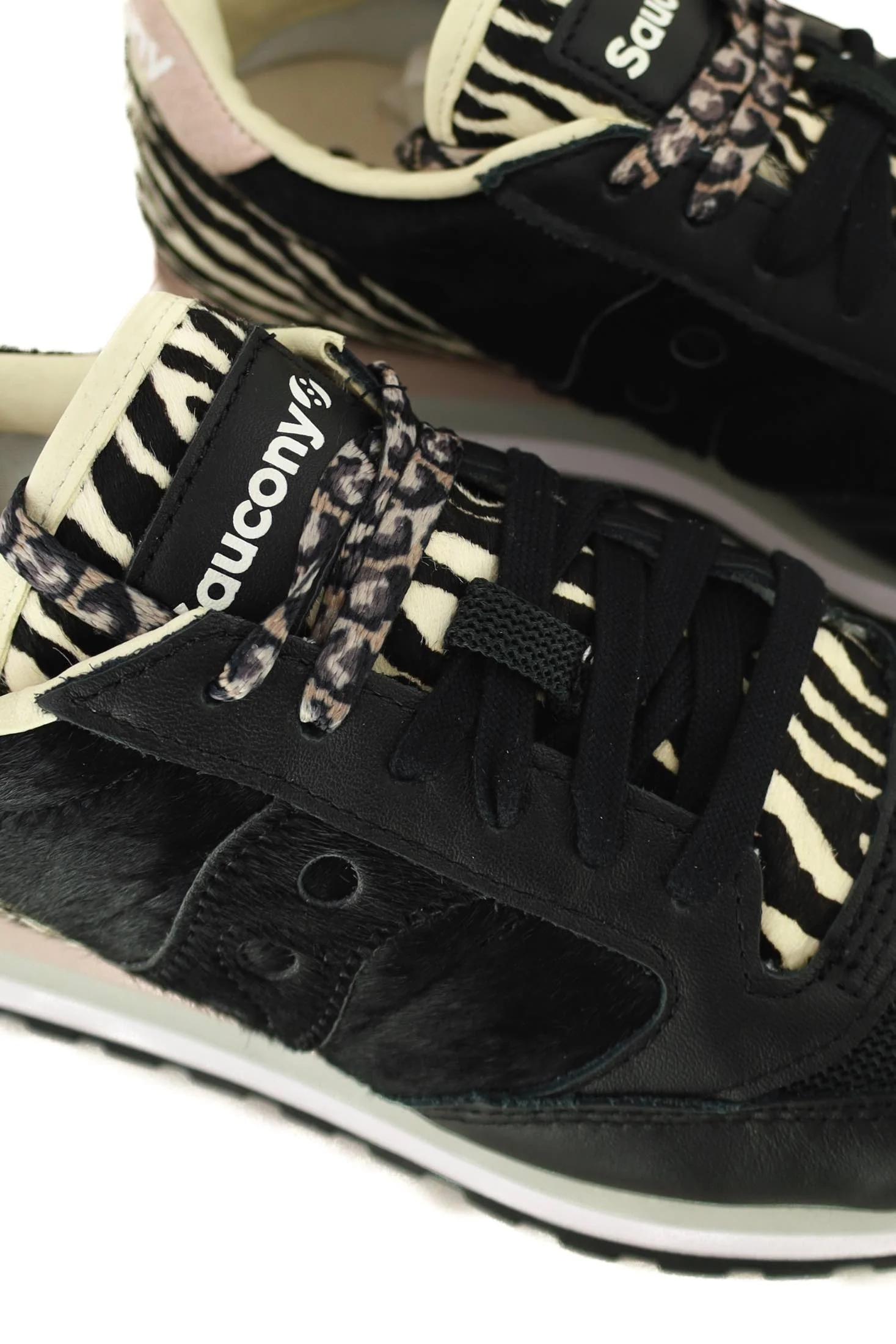 Sneakers donna jazz originals in pelle animalier nero - immagine 3