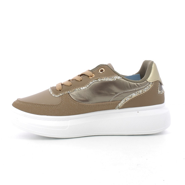 SNEAKERS DONNA LANCETTI TAUPE-GOLD - immagine 3