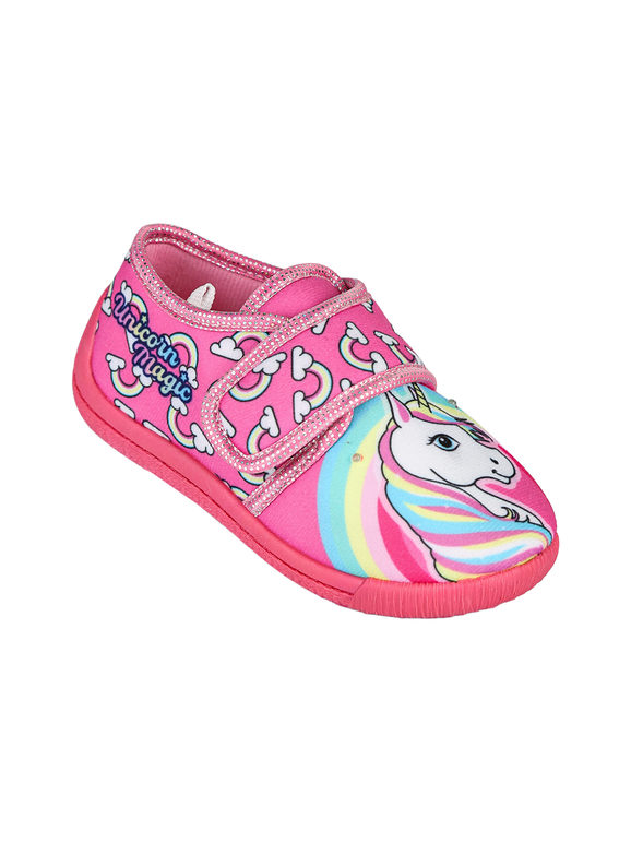 Unicorn Pantofole con strappo e luci - fucsia NOVITA