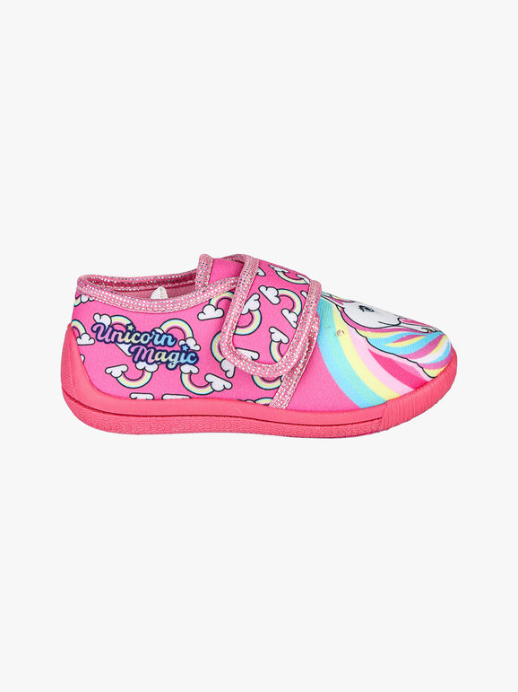 Unicorn Pantofole con strappo e luci - fucsia NOVITA - immagine 5