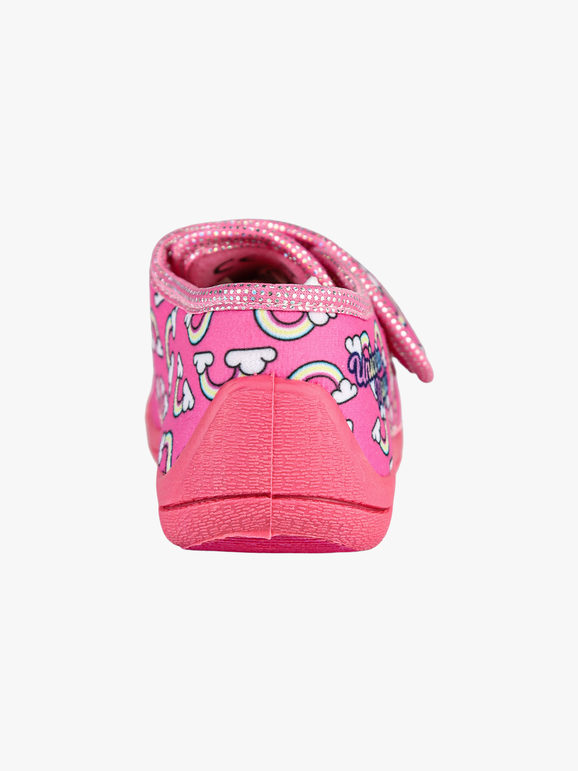 Unicorn Pantofole con strappo e luci - fucsia NOVITA - immagine 4