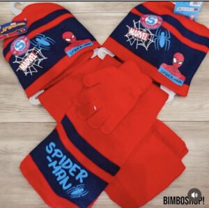 Spiderman Avengers - Set cappello-guanti-sciarpa