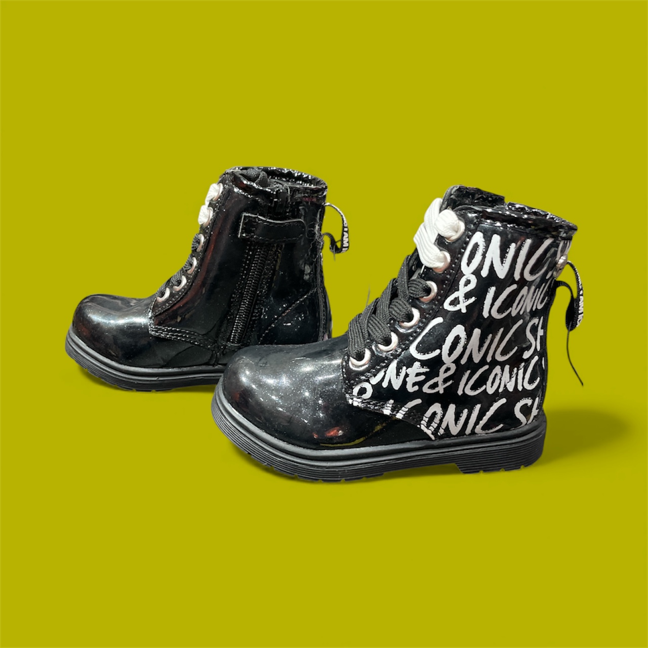 Anfibi bambina in pelle e memory foam - immagine 2